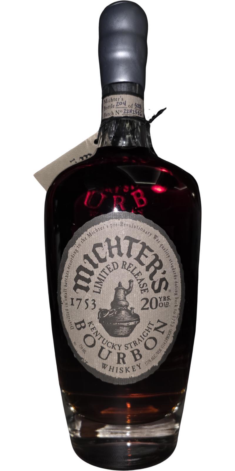 Michter's 20-year-old Single Barrel Bourbon