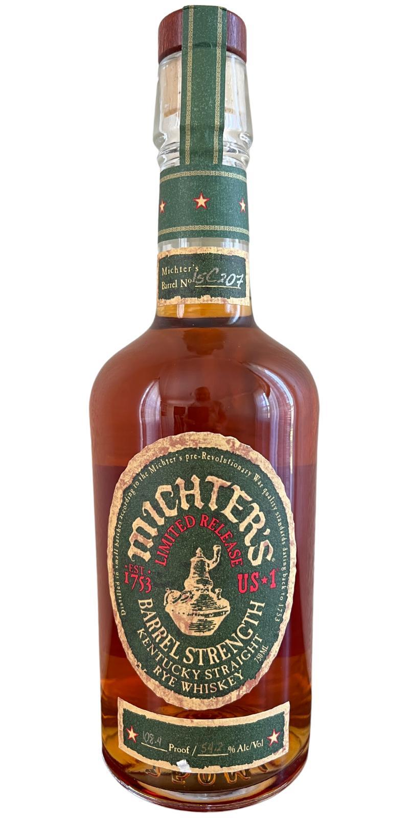 Michter's US*1 Barrel Strength Rye