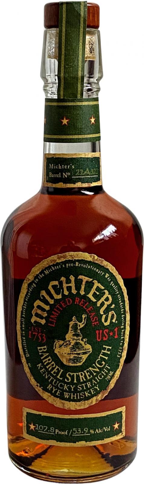 Michter's US*1 Barrel Strength Rye
