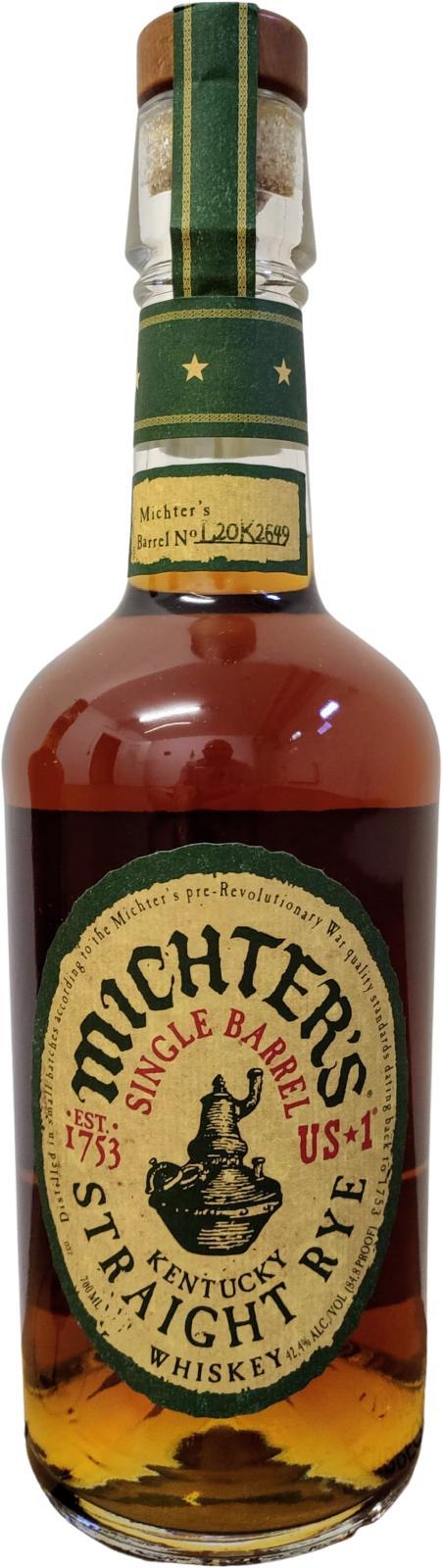 Michter's US*1 Single Barrel Straight Rye Kentucky Straight Rye Whiskey
