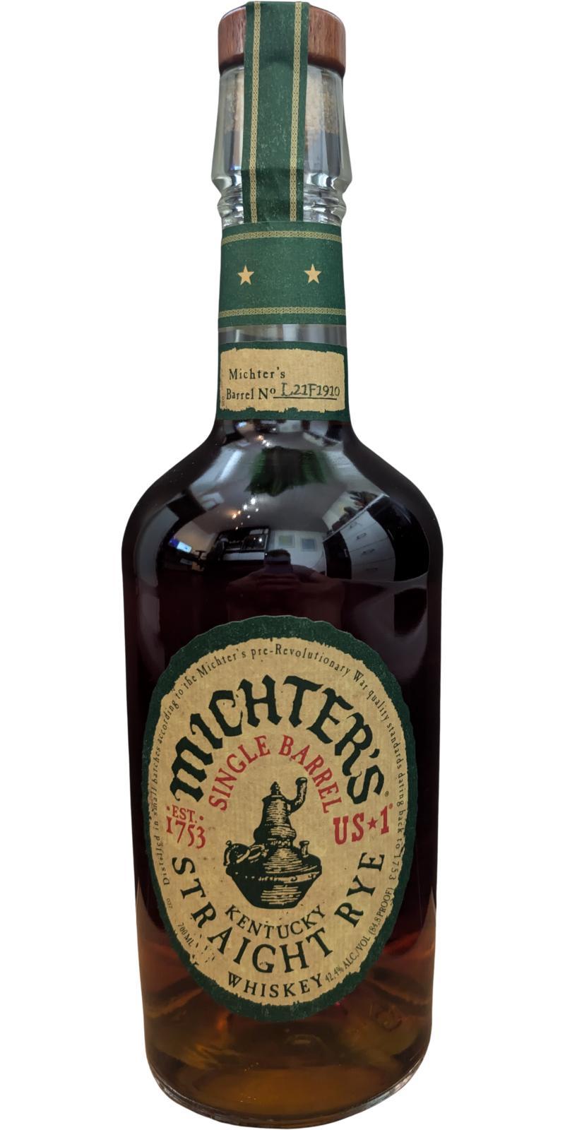 Michter's US*1 Single Barrel Straight Rye Kentucky Straight Rye Whiskey