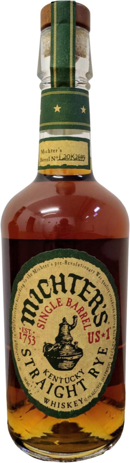 Michter's US*1 Single Barrel Straight Rye