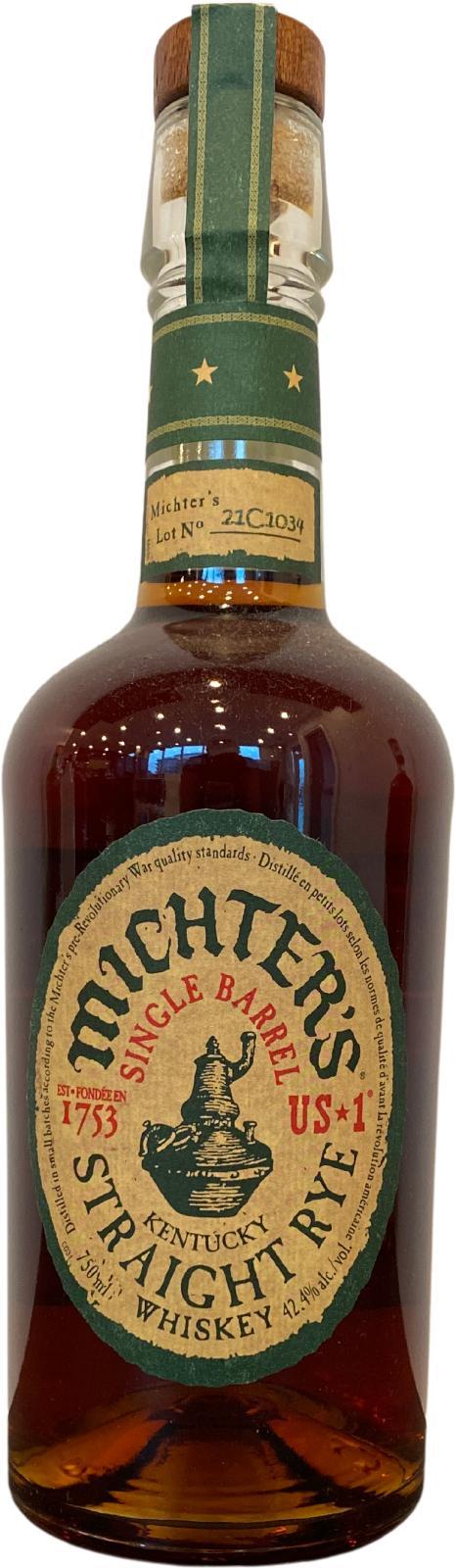 Michter's US*1 Single Barrel Straight Rye