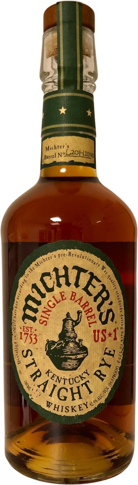 Michter's US*1 Single Barrel Straight Rye
