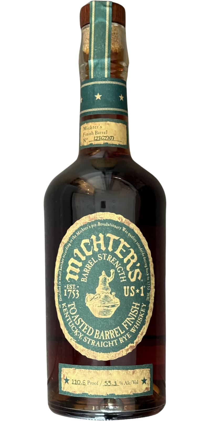 Michter's US*1 Toasted Barrel Finish Rye Barrel Strength