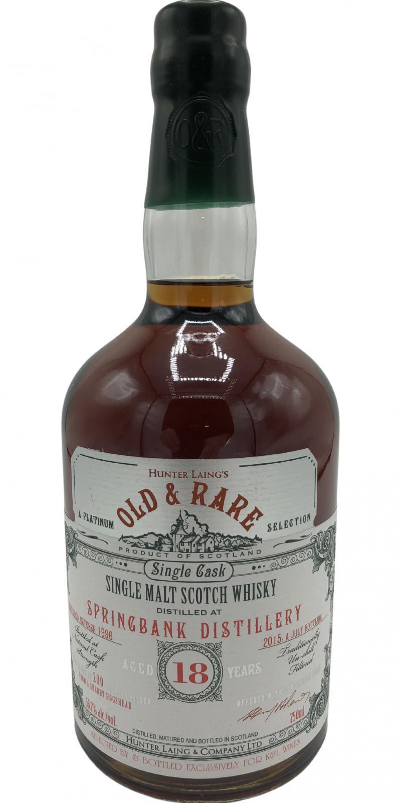 Springbank 1996 HL Old & Rare - A Platinum Selection