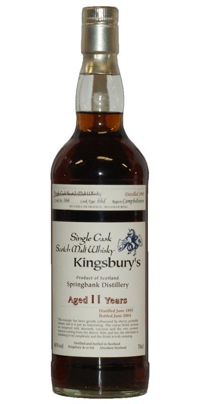 Springbank 1993 Kb Single Cask