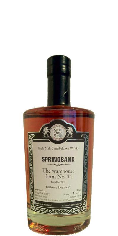 Springbank 1998 MoS The warehouse dram No. 14