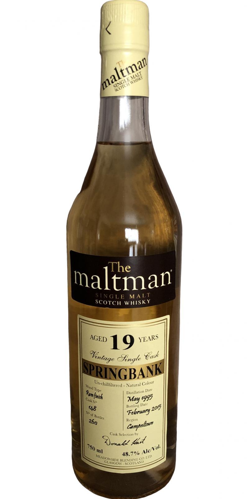 Springbank 1995 MBl The Maltman