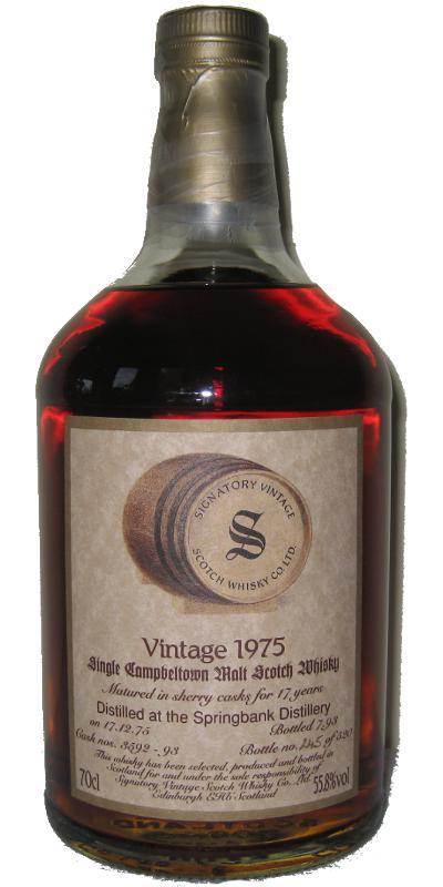 Springbank 1975 SV Vintage Collection