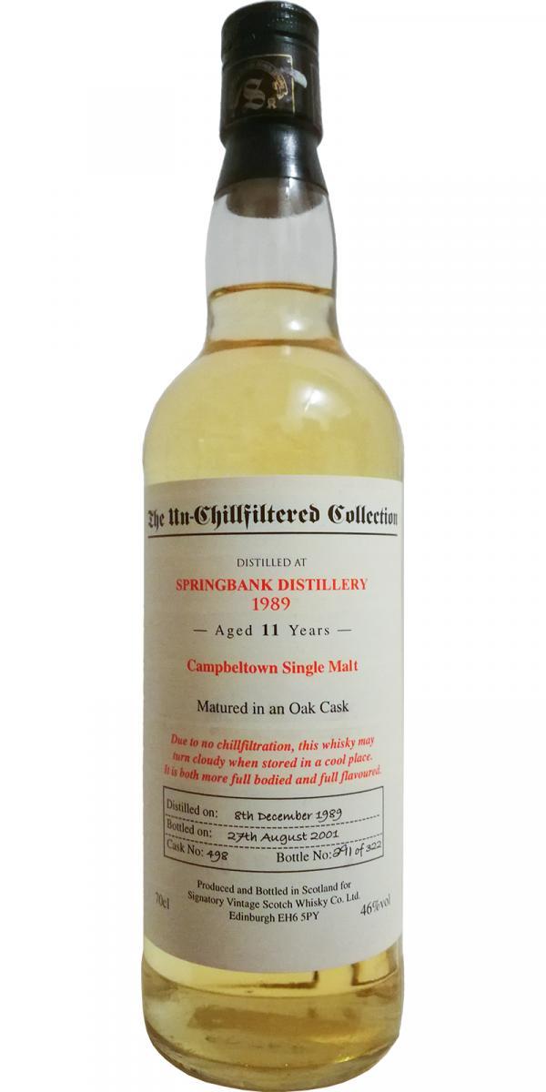 Springbank 1989 SV The Un-Chillfiltered Collection