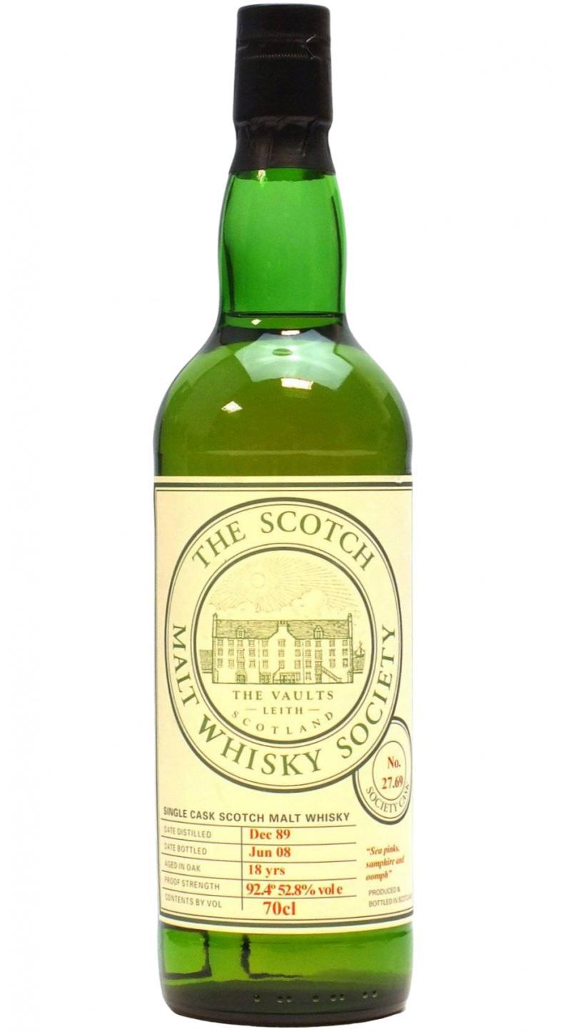 Springbank 1989 SMWS 27.69 Sea pinks, samphire and oomph