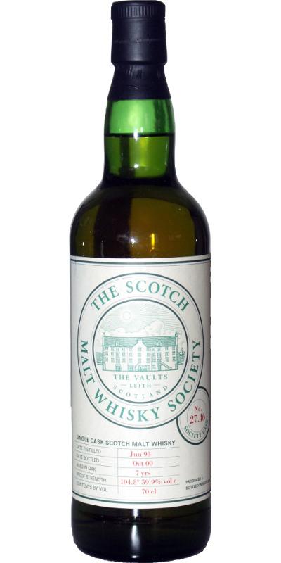 Springbank 1993 SMWS 27.46 Ferrero Rocher chocolates and talcum powder