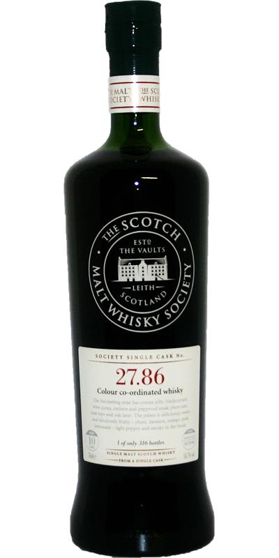 Springbank 2000 SMWS 27.86 Colour co-ordinated whisky