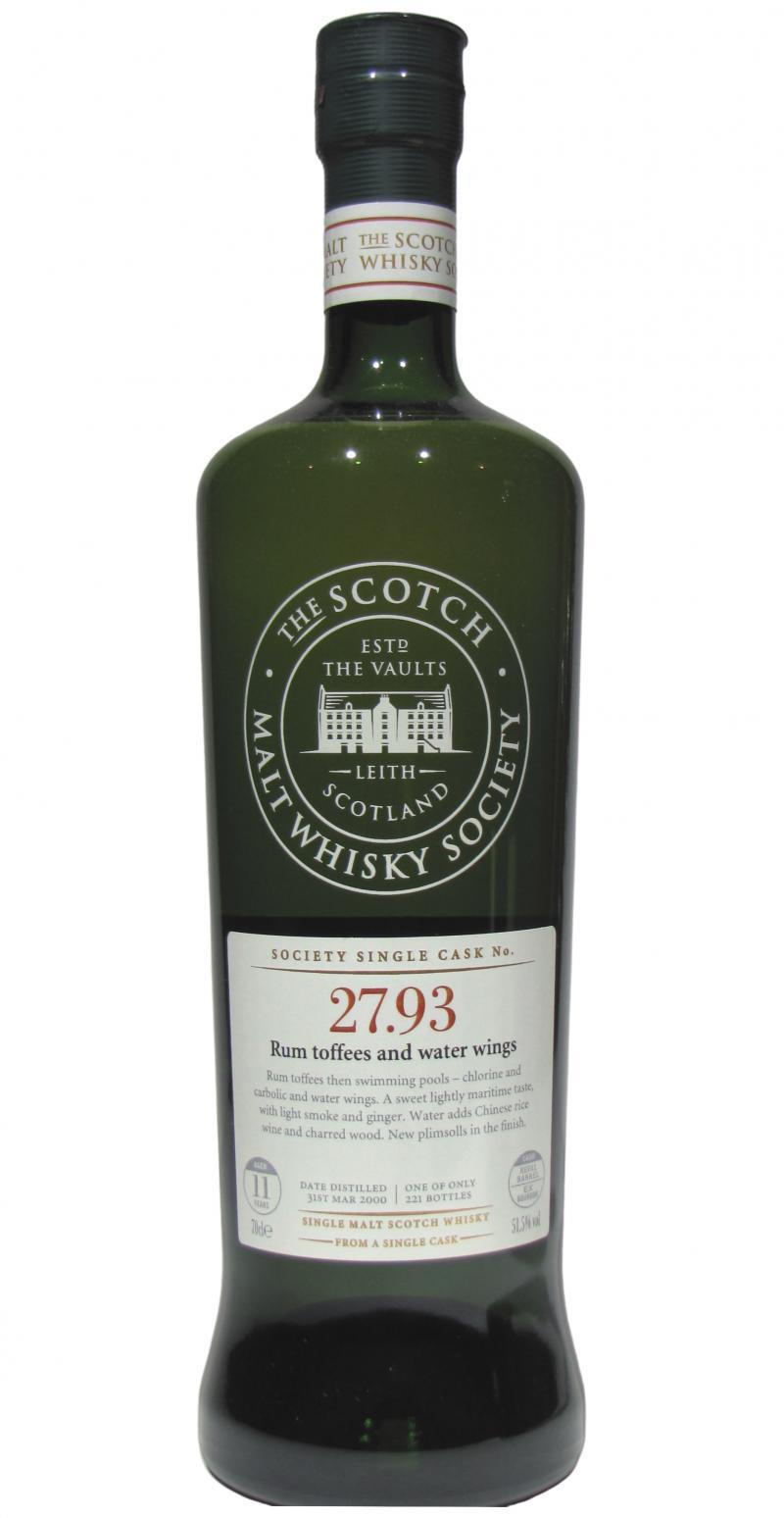 Springbank 2000 SMWS 27.93 Rum toffees and water wings