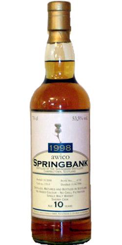 Springbank 1998 WCh Private bottling for AWICO