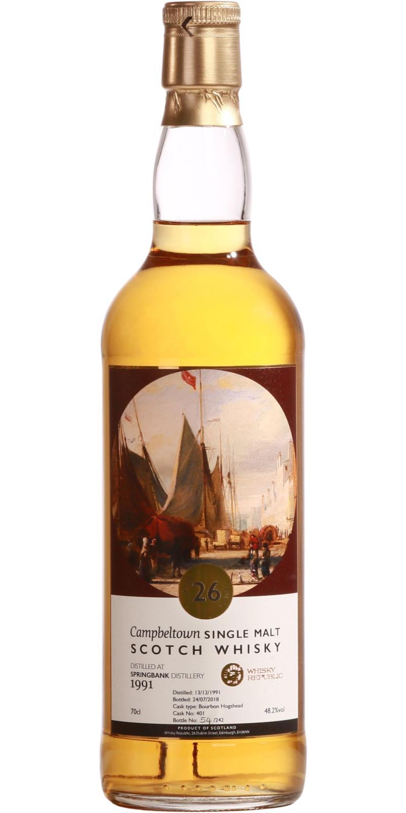 Springbank 1991 WhRp Falling In Love With Scotland