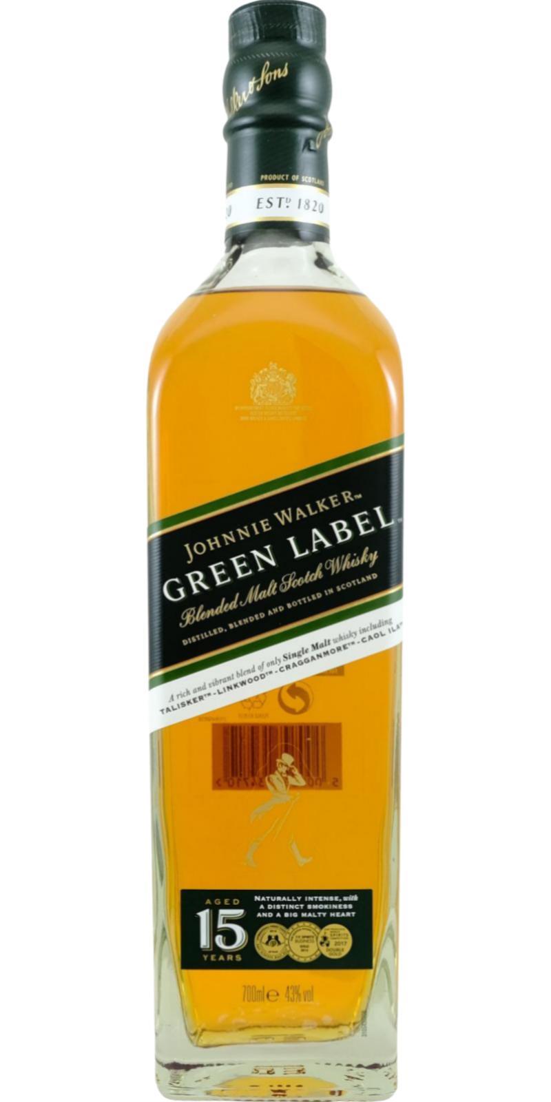Johnnie Walker Green Label Blended Malt Scotch Whisky