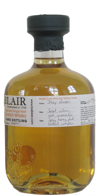Balblair 1992 Hand Bottling