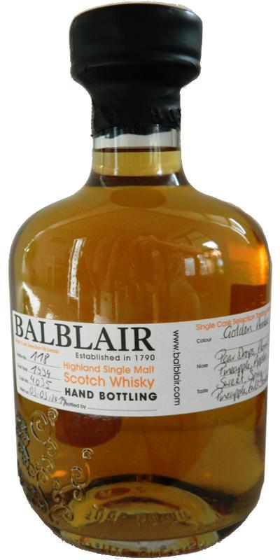 Balblair 1994 Hand Bottling