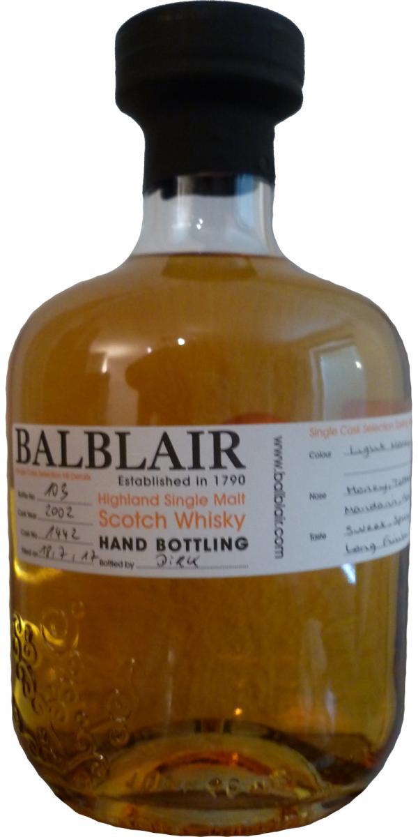 Balblair 2002 Hand Bottling