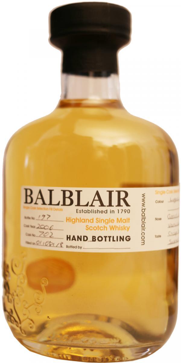 Balblair 2006 Hand Bottling