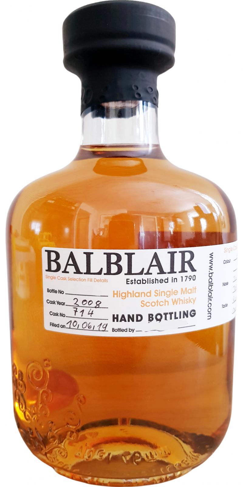 Balblair 2008 Hand Bottling