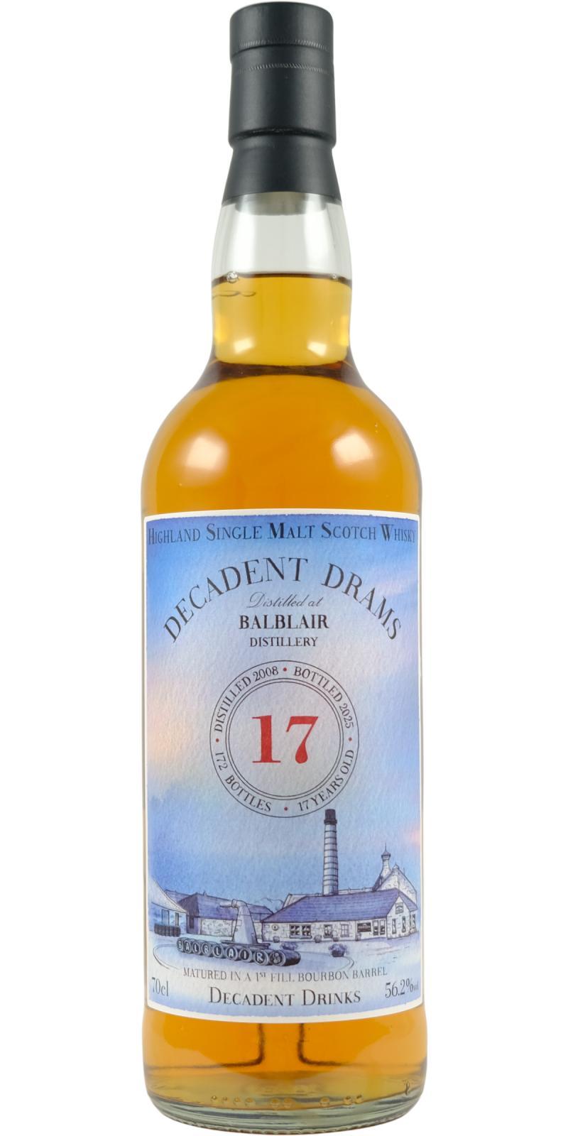 Balblair 2008 DeDr Decadent Drams