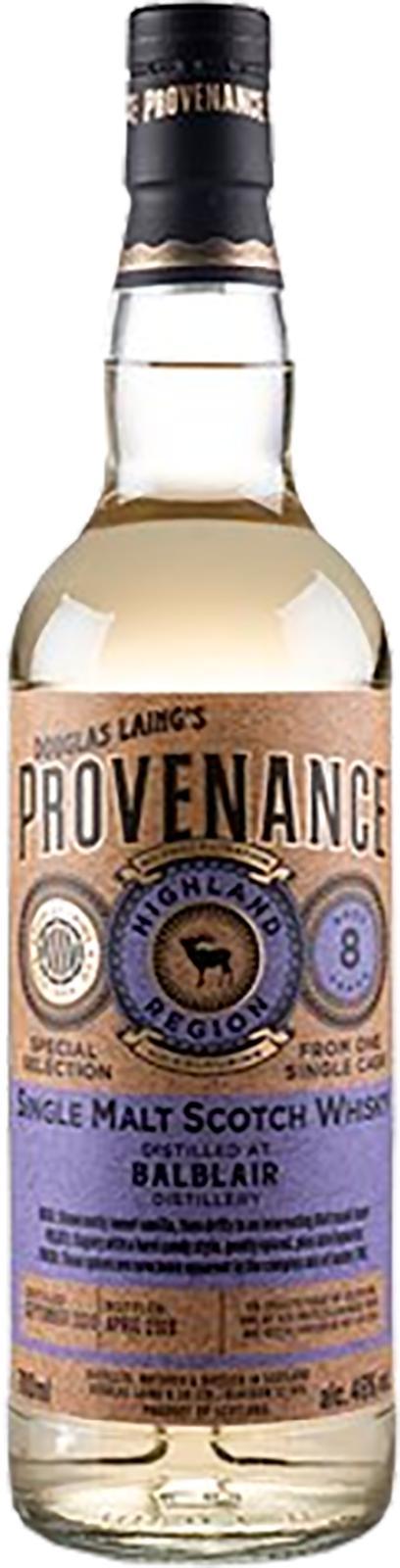 Balblair 2010 DL Provenance