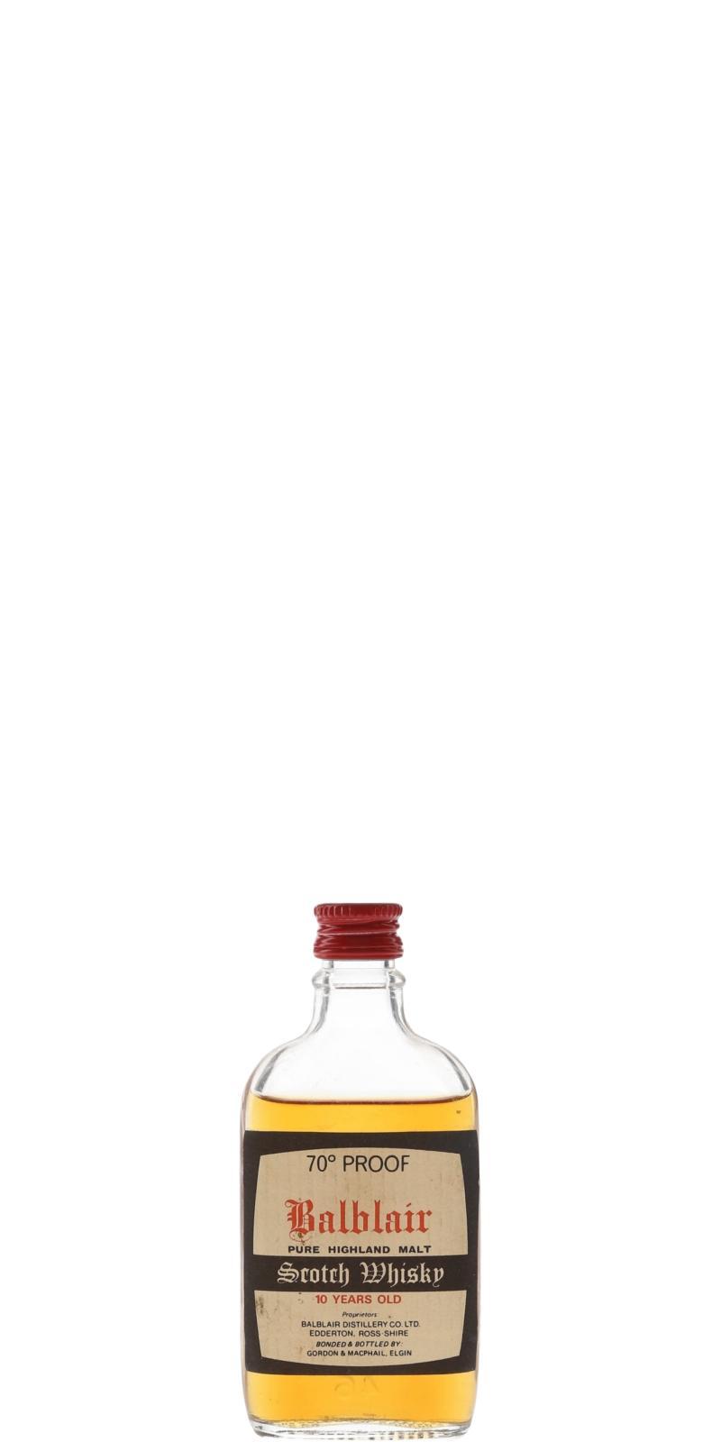 Balblair 10-year-old GM Pure Highland Malt - Miniature