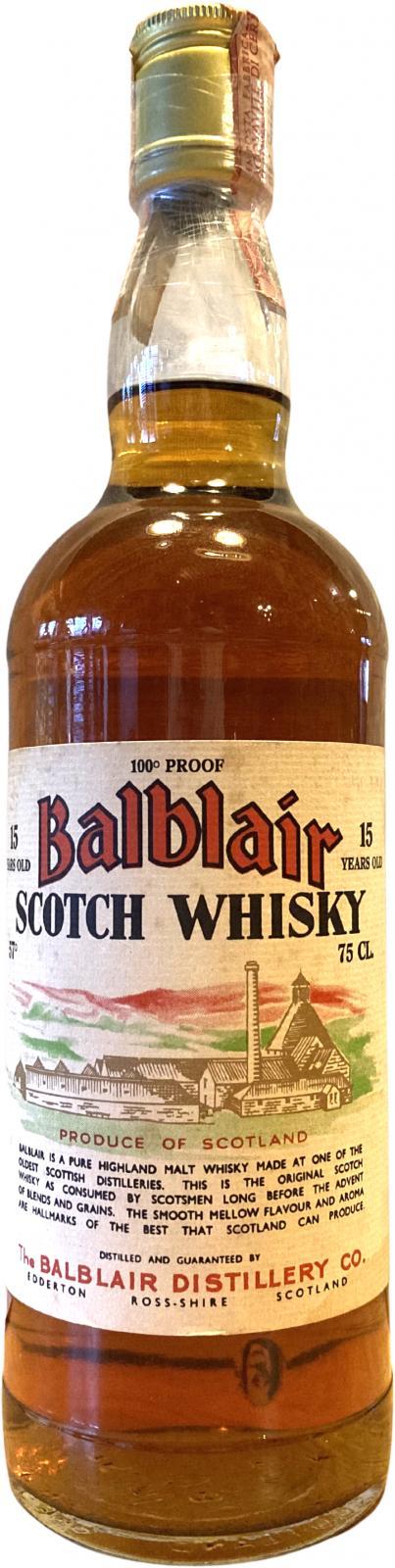 Balblair 15-year-old GM 100 Proof