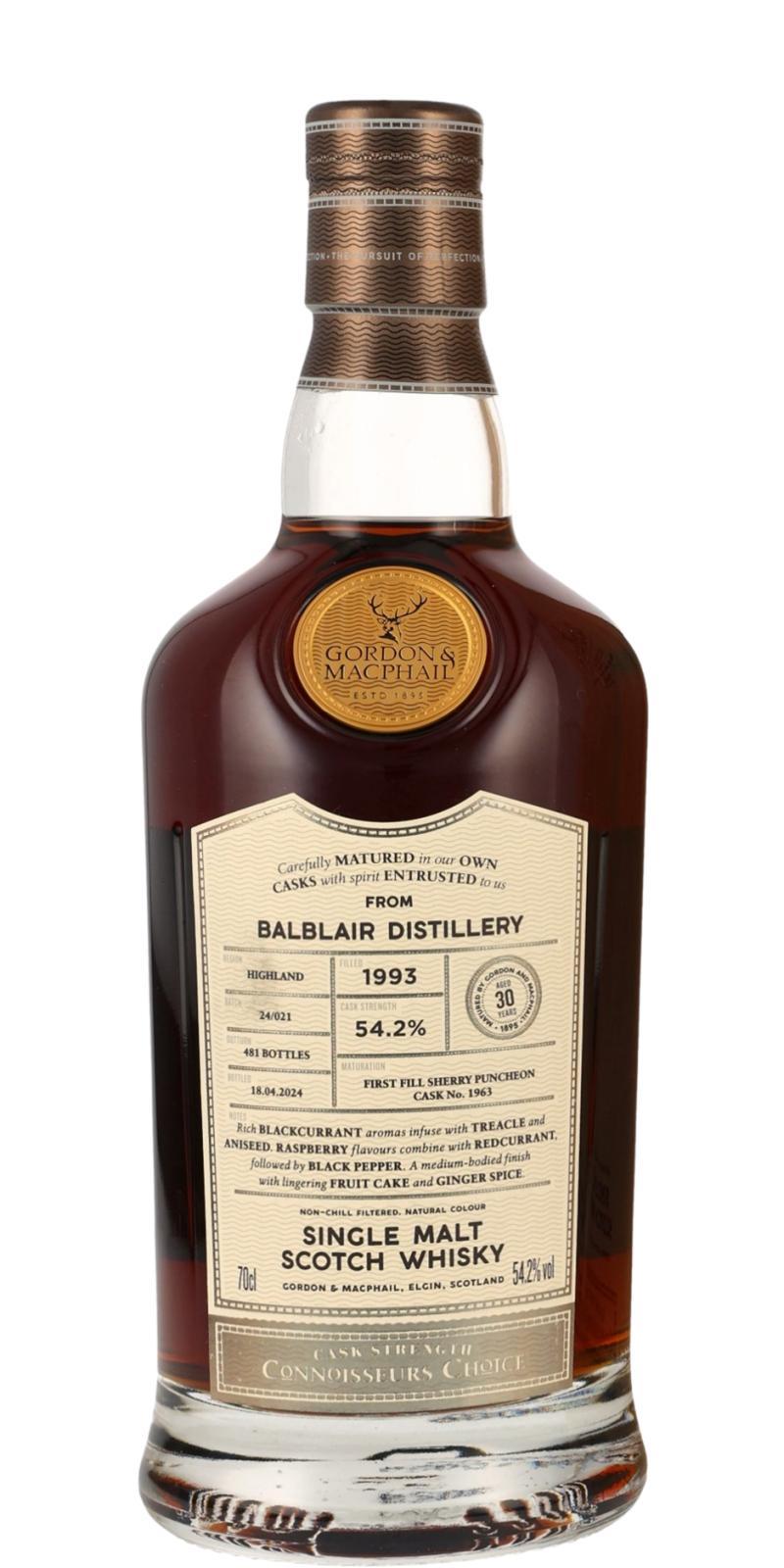 Balblair 1993 GM Connoisseurs Choice - Cask Strength