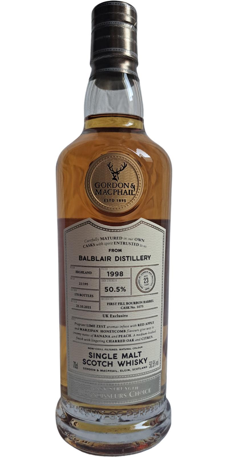 Balblair 1998 GM Connoisseurs Choice - Cask Strength