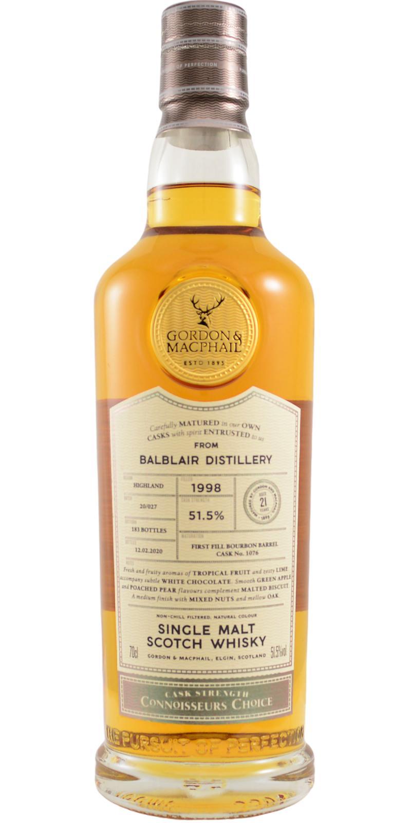Balblair 1998 GM Connoisseurs Choice - Cask Strength