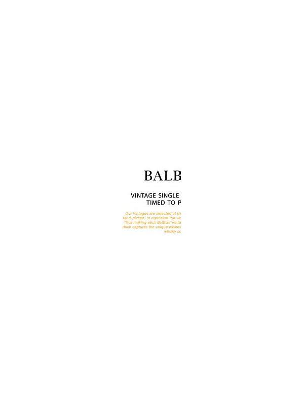 Balblair Scotch Whisky GM V.H. Small Still