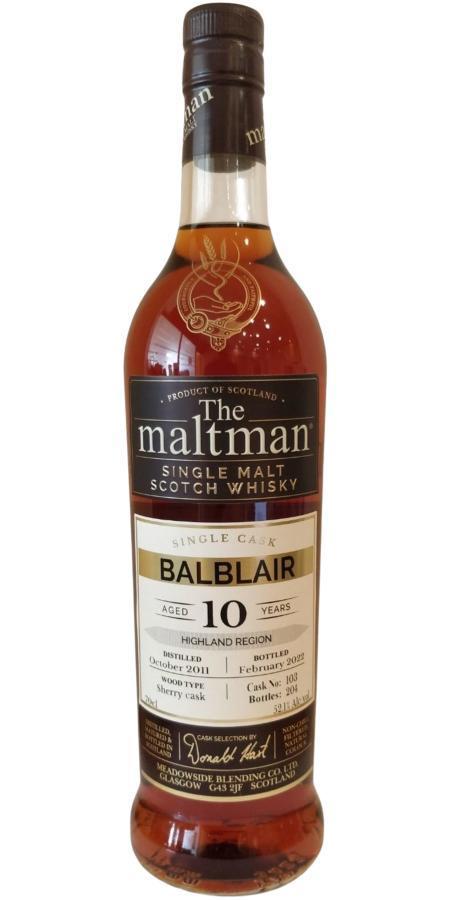 Balblair 2011 MBl The Maltman
