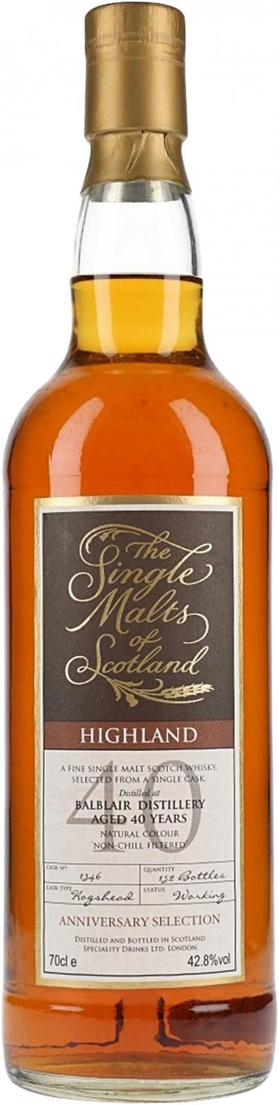 Balblair 40-year-old SMS Single Malts of Scotland - Anniversary Selection