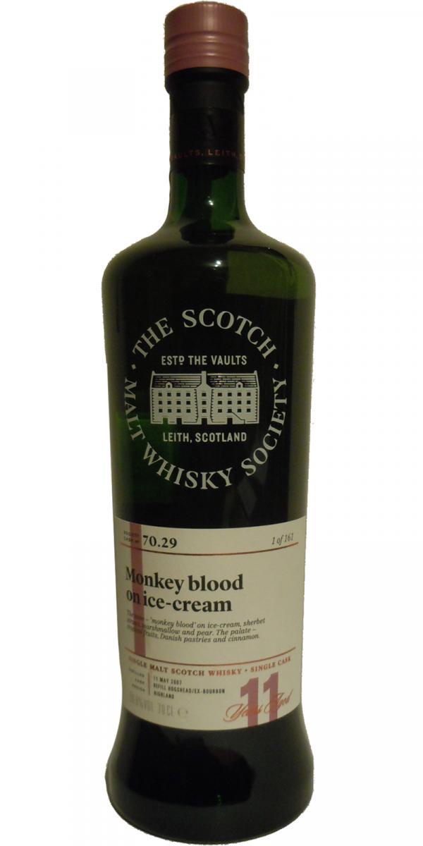 Balblair 2007 SMWS 70.29 Monkey blood on ice-cream