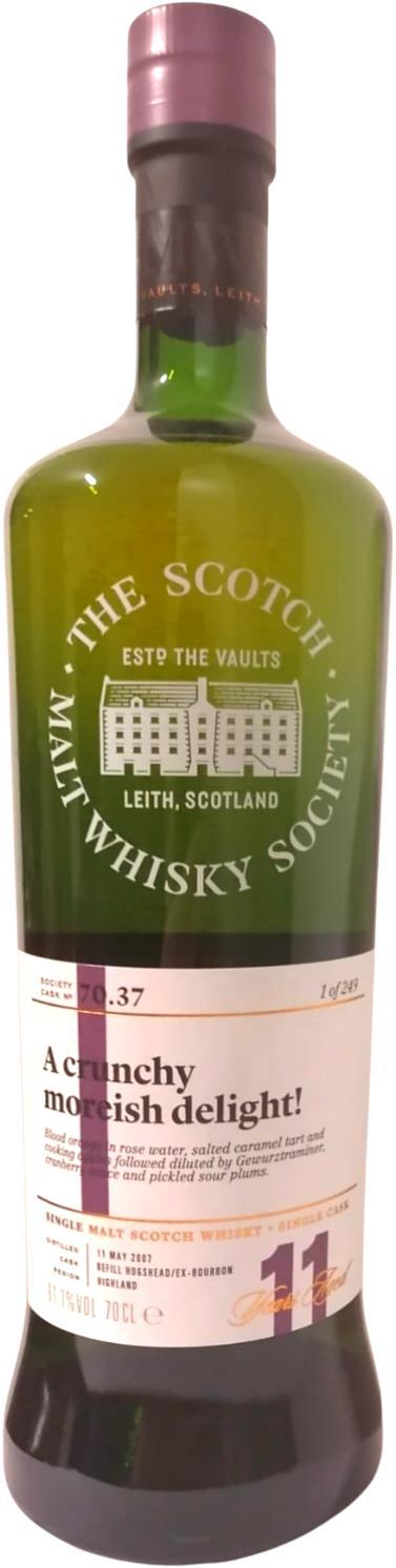 Balblair 2007 SMWS 70.37 A crunchy moreish delight!