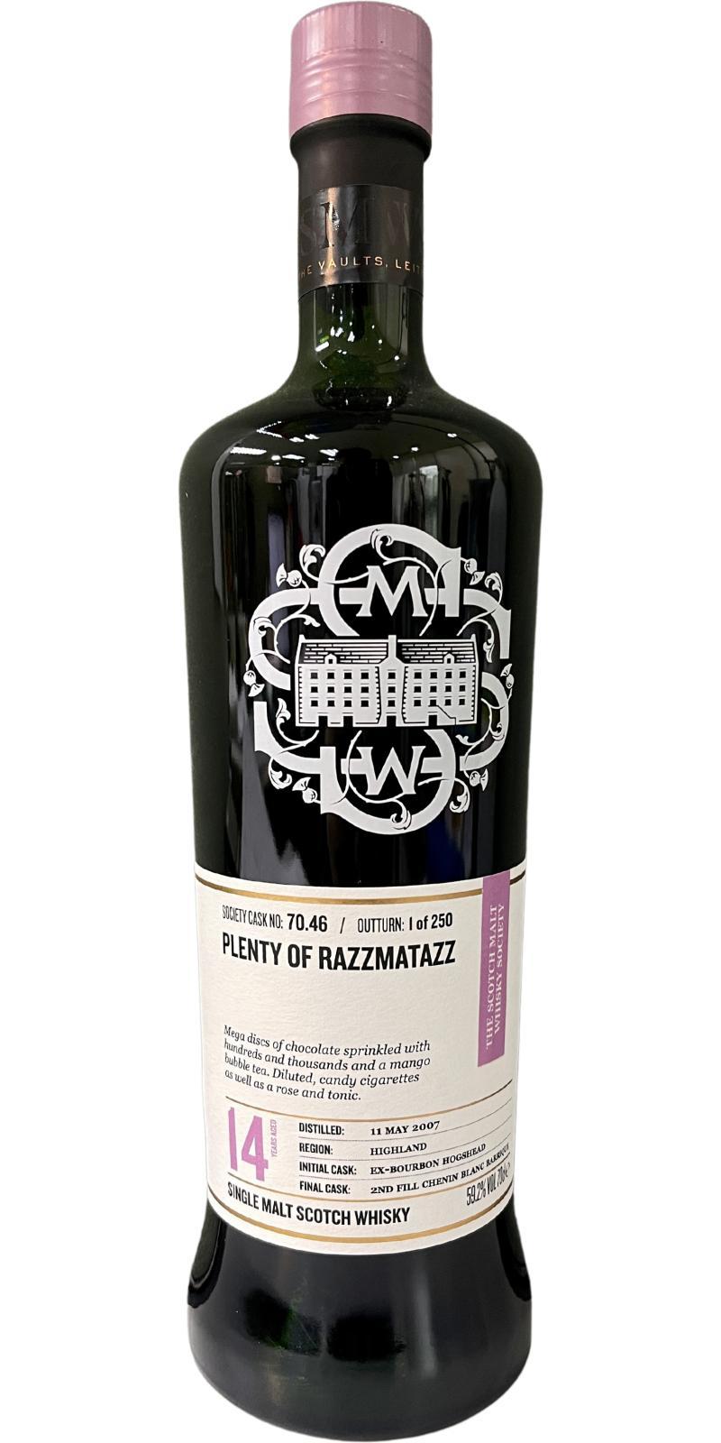 Balblair 2007 SMWS 70.46 Plenty of razzmatazz