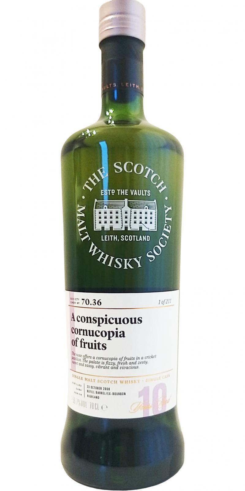 Balblair 2008 SMWS 70.36 A conspicuous corncopia of fruits