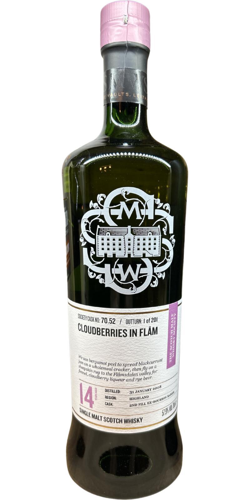 Balblair 2008 SMWS 70.52 Cloudberries in Flåm