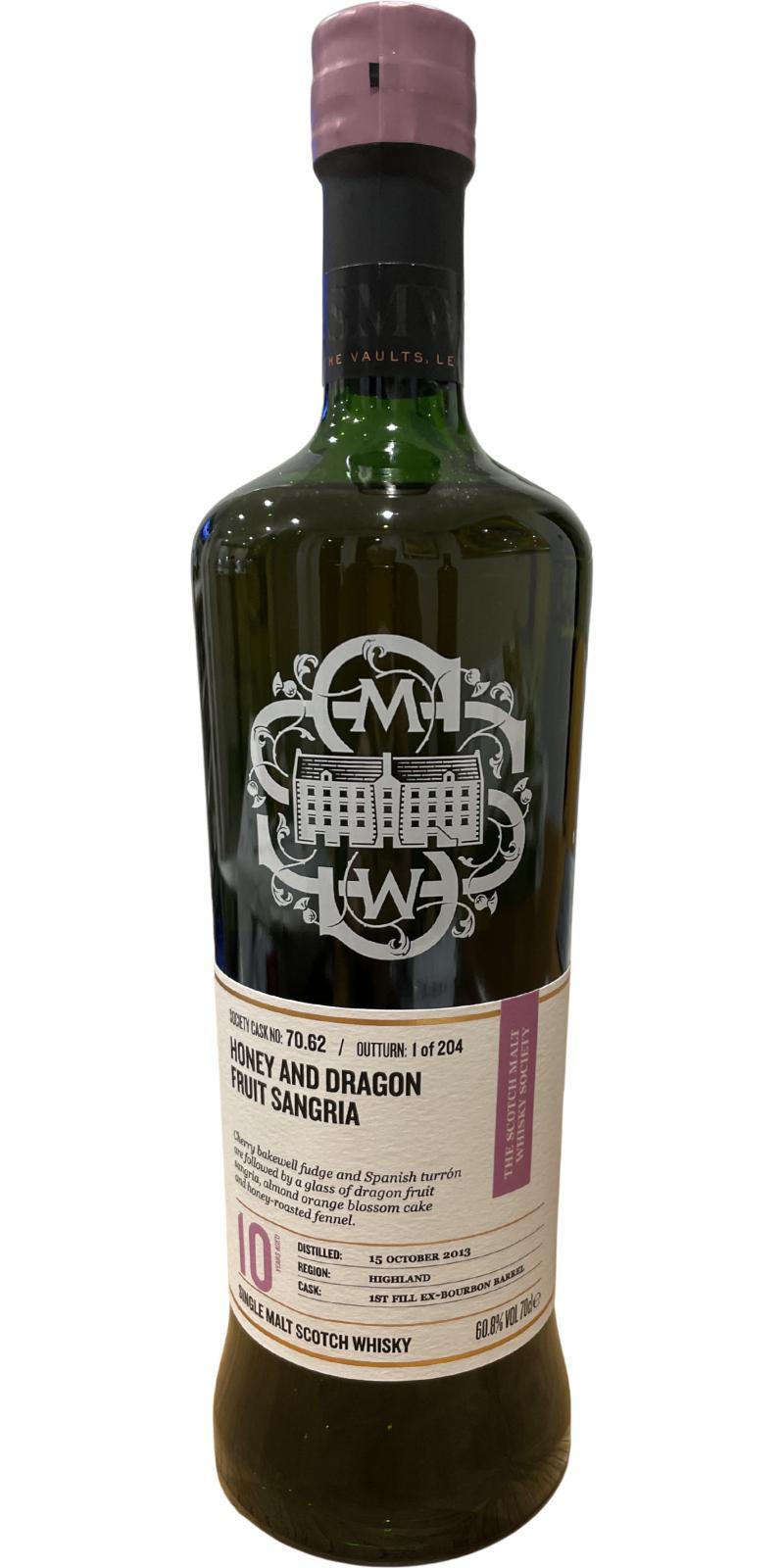 Balblair 2013 SMWS 70.62 Honey and dragon fruit sangria