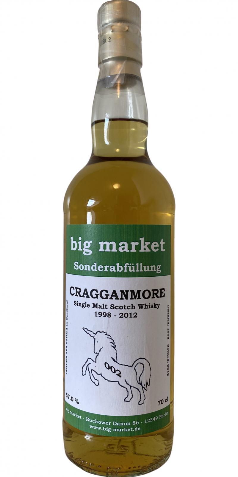 Cragganmore 1998 BM  Big Market Sonderabfüllung Nr 002