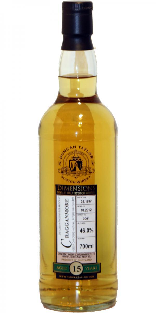 Cragganmore 1997 DT  Dimensions