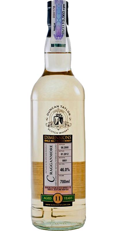 Cragganmore 2000 DT  Dimensions