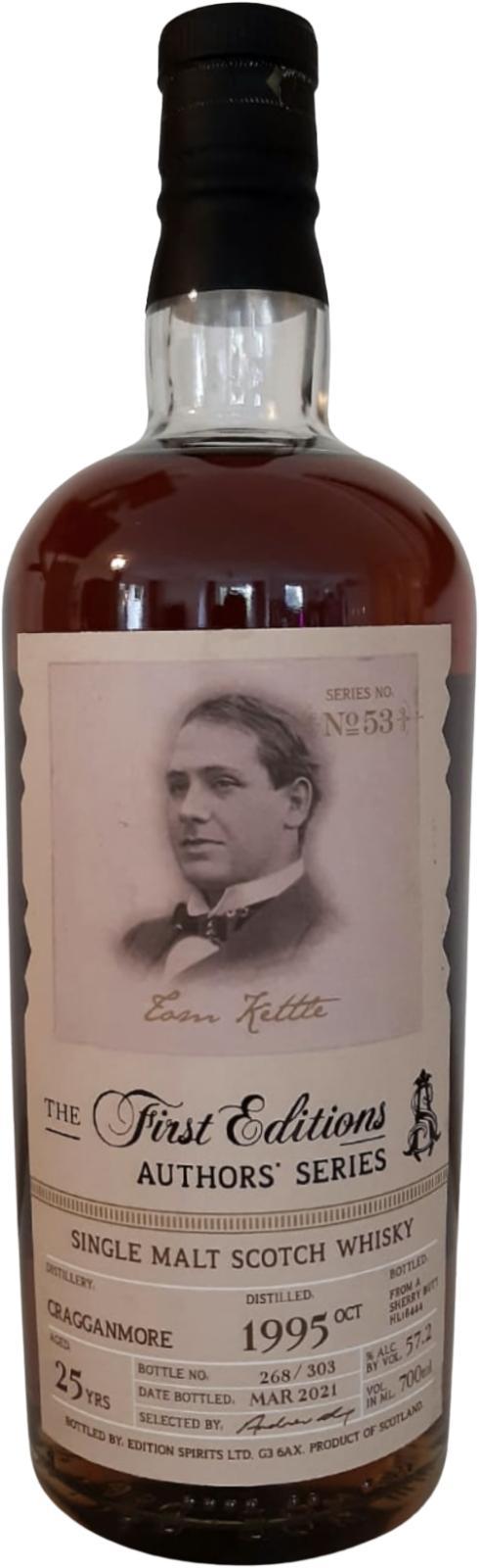 Cragganmore 1995 ED  The First Editions - Authors' Series