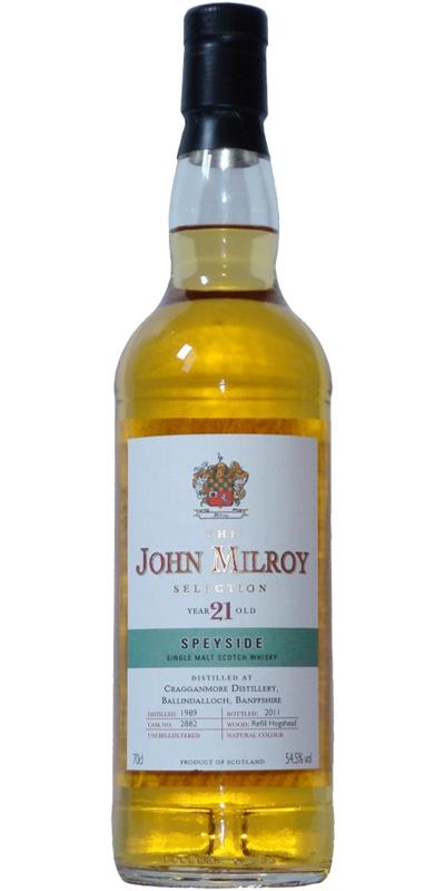 Cragganmore 1989 JY  The John Milroy Selection