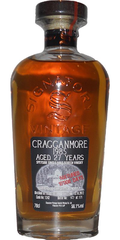 Cragganmore 1985 SV  Cask Strength Collection - Matured 10'000 Days