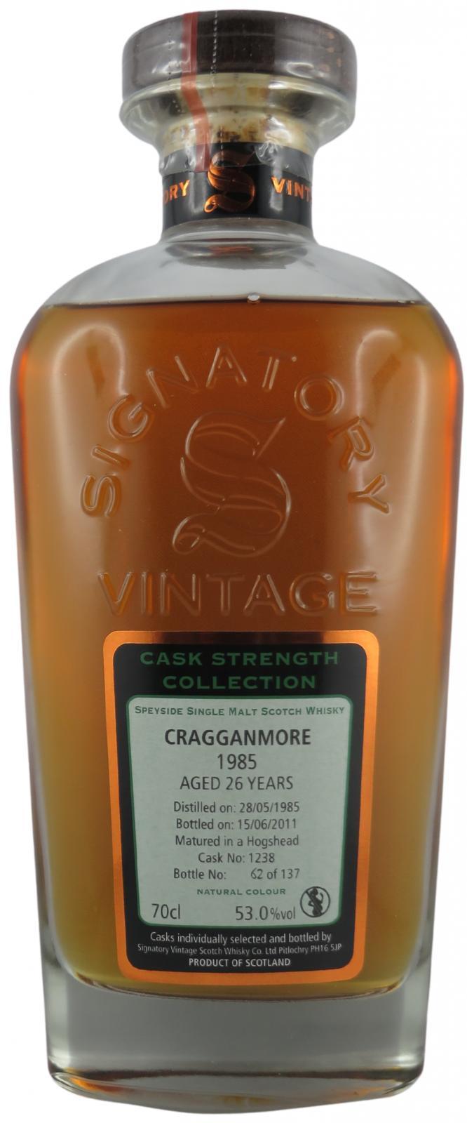 Cragganmore 1985 SV  Cask Strength Collection